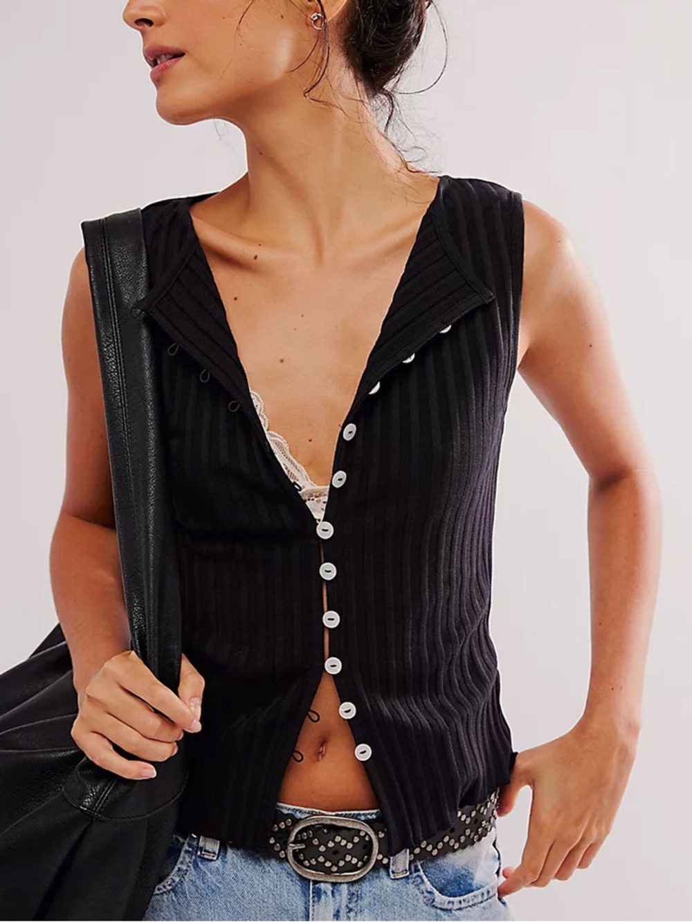 Free People Tilly Vest in Black